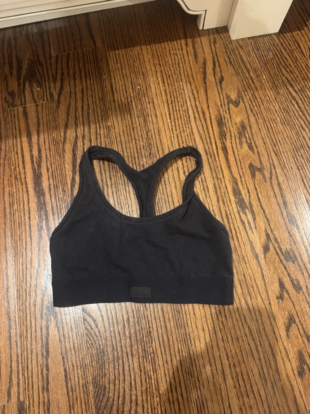 Skims black cotton Racerback Bra